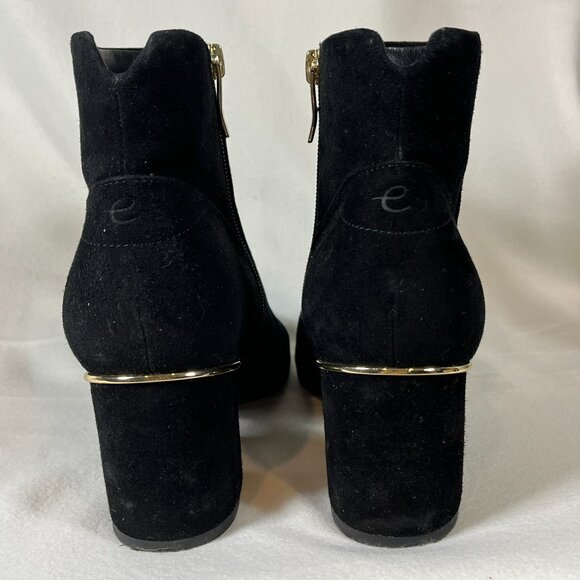 Easy Spirit Leather Suede Black Boots Gold Accent Size US 8.5 - Picture 9 of 11